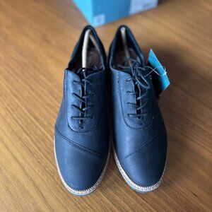 TOMS Womens Ainsley Oxford Flats Casual - Black - NWT